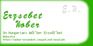 erzsebet wober business card